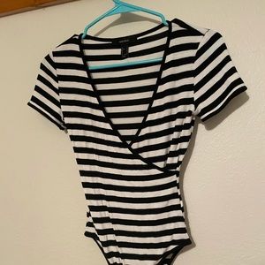Beetlejuice stripes bodysuit